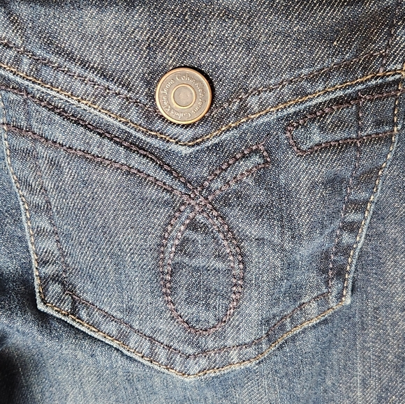 Calvin Klein Women's Boot Cut Denim Jeans Size 26/2 Dark Wash - Picture 9 of 10